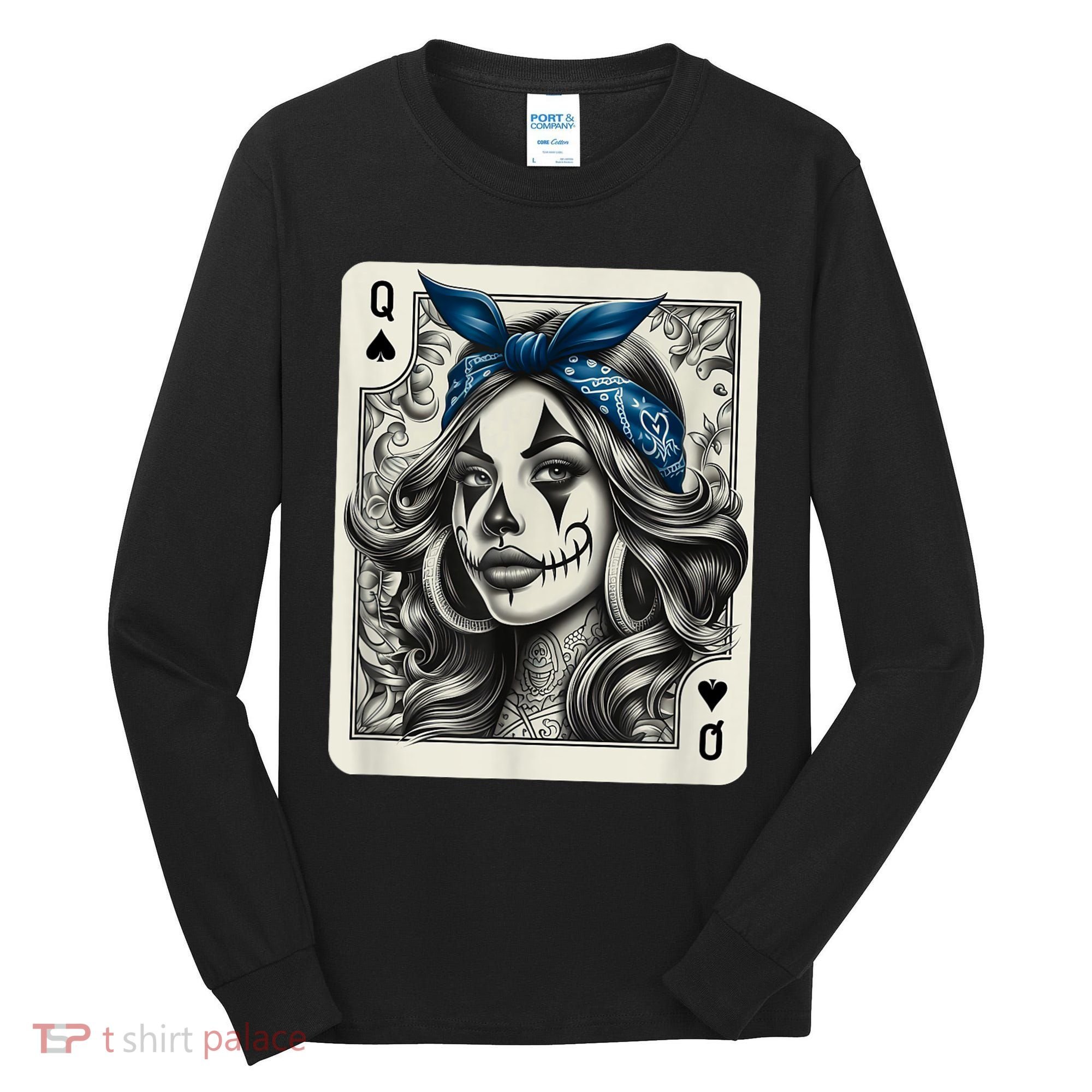 Chicana Chicano Camisa Cute Chicano Tattoo Art Clown Tall Long Sleeve Shirt