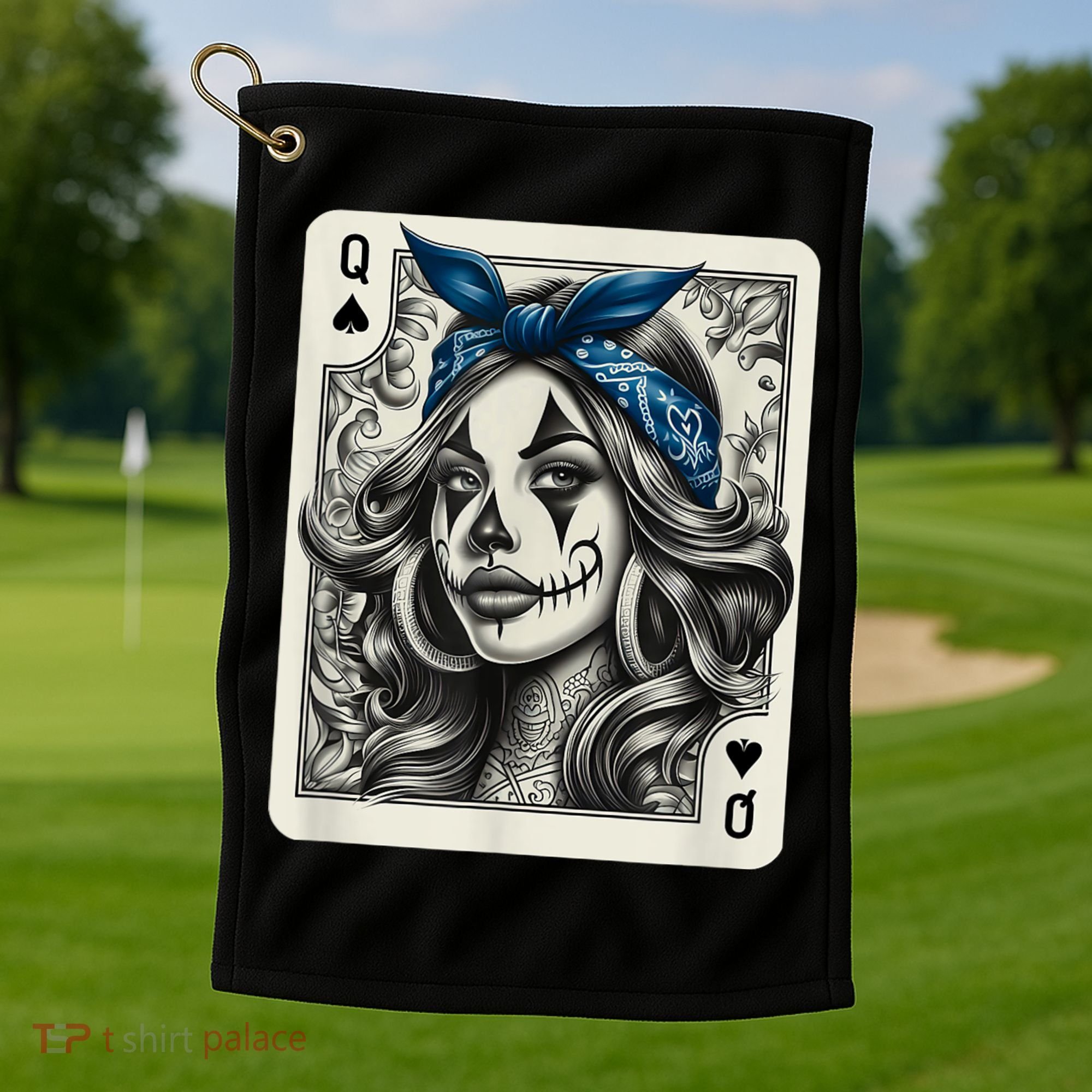 Chicana Chicano Camisa Cute Chicano Tattoo Art Clown Golf Towel