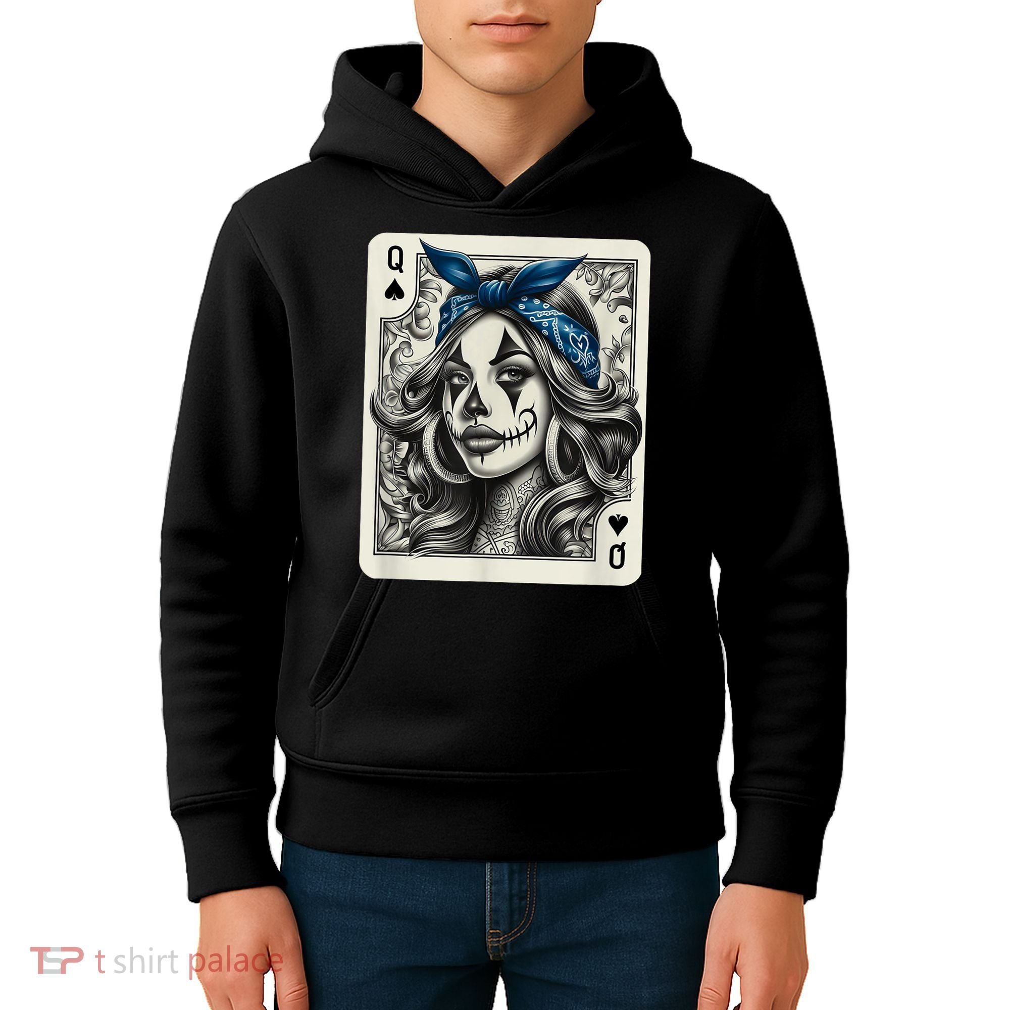 Chicana Chicano Camisa Cute Chicano Tattoo Art Clown Kids Hoodie