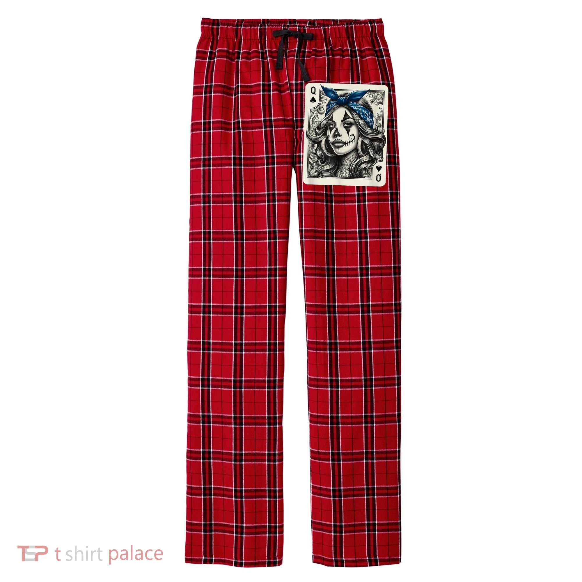 Chicana Chicano Camisa Cute Chicano Tattoo Art Clown Men's Flannel Plaid Pajama Pants