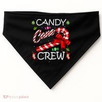 Candy Cane Crew USA-Made Doggie Bandana thumb 0