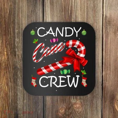 Candy Cane Crew Coaster