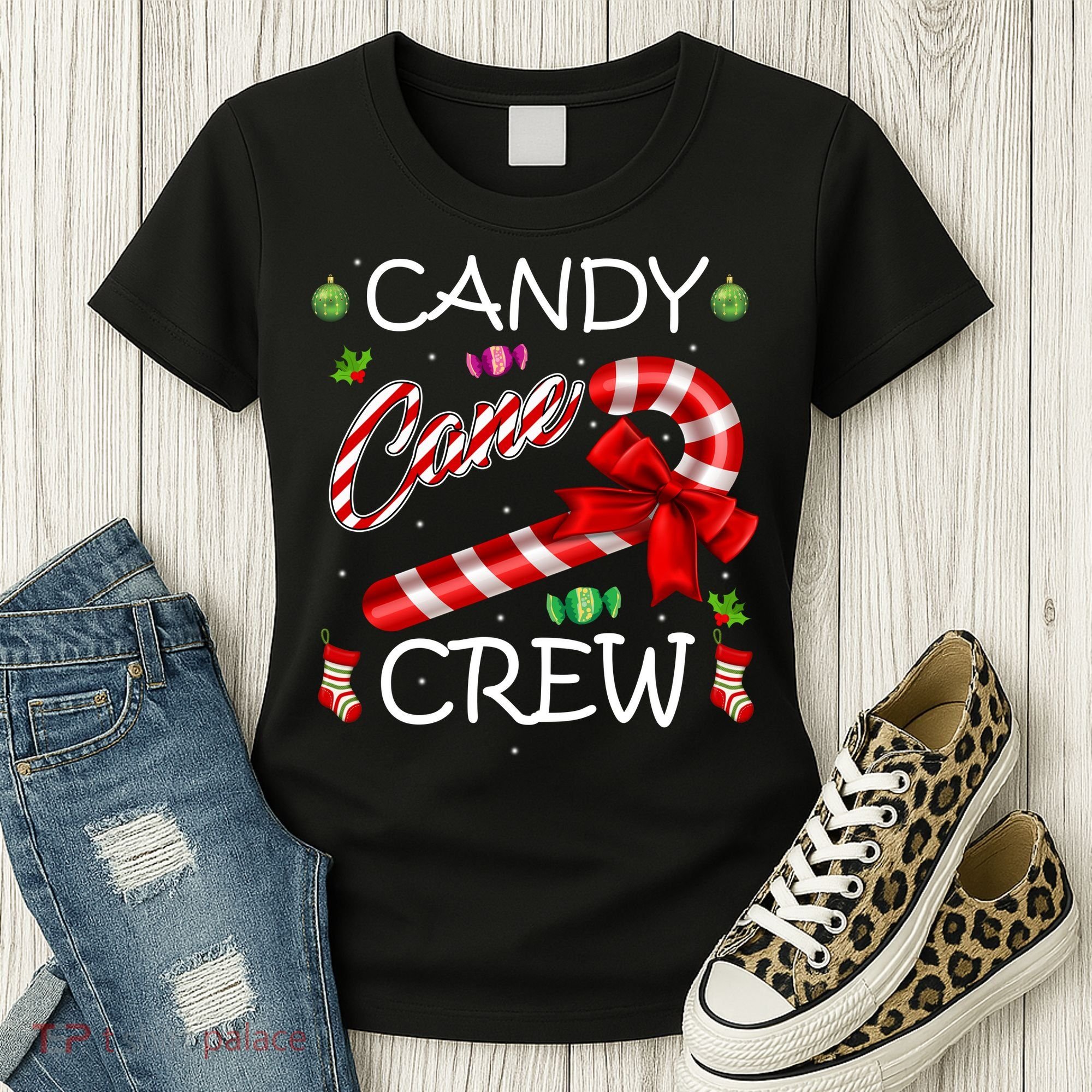 Candy Cane Crew Women's T-Shirt