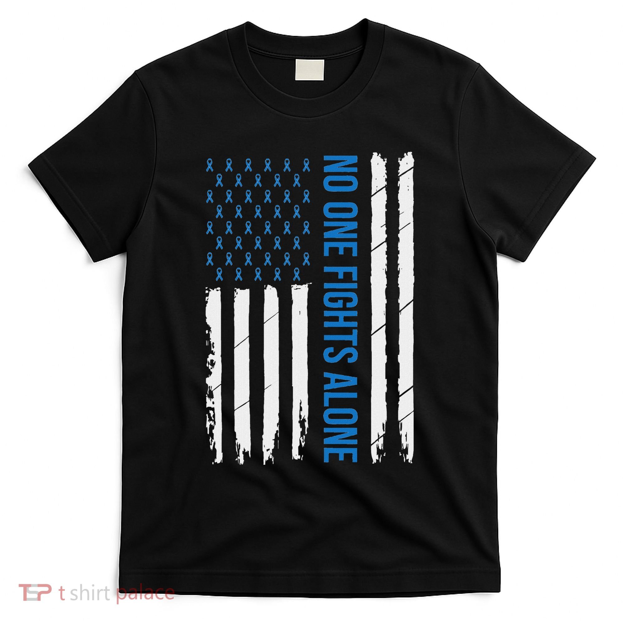 Colorectal Cancer Colon Cancer Blue Ribbon T-Shirt