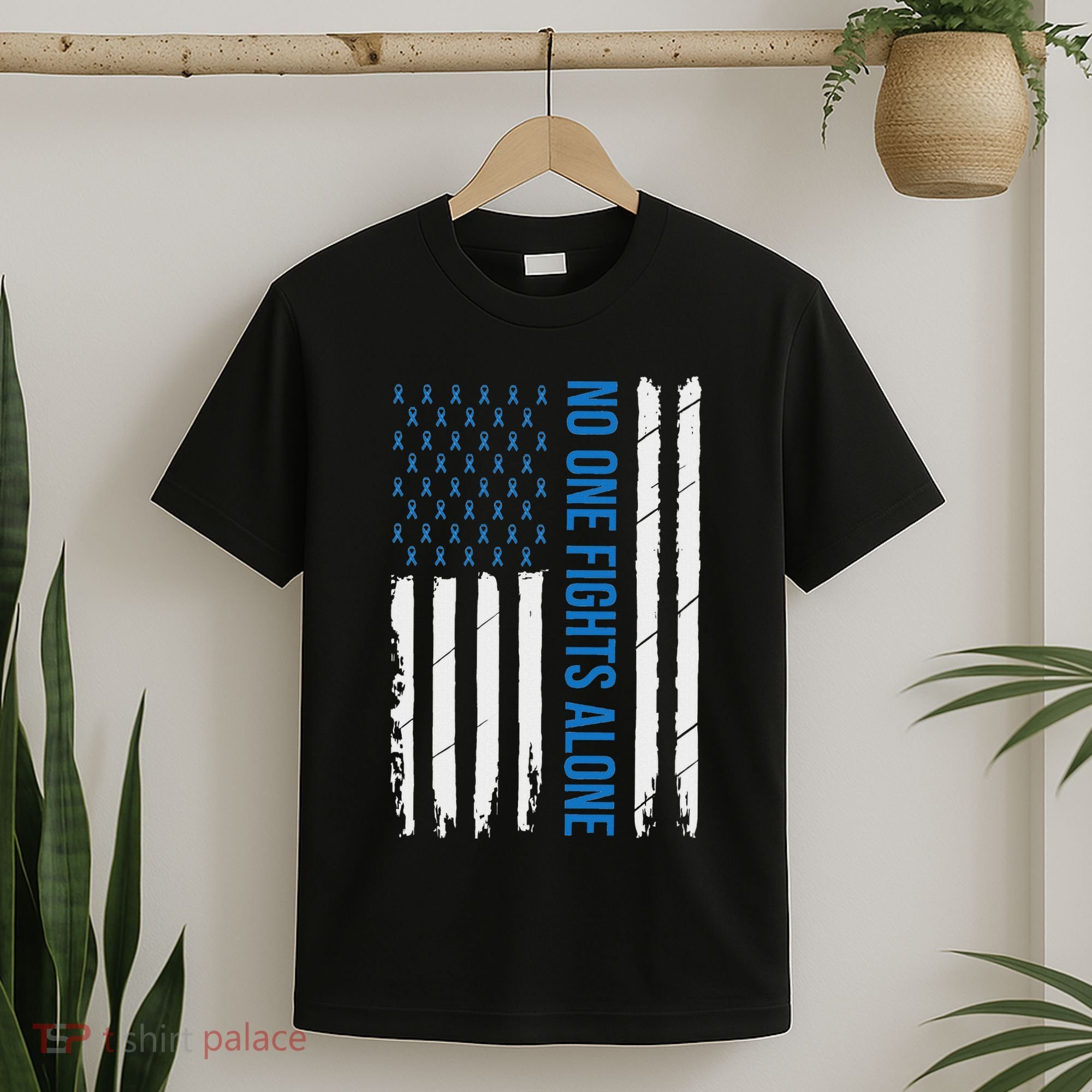 Colorectal Cancer Colon Cancer Blue Ribbon T-Shirt