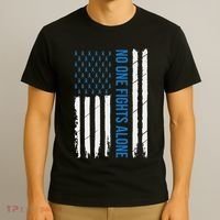 Colorectal Cancer Colon Cancer Blue Ribbon T-Shirt thumb 3