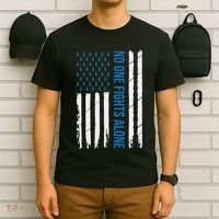 Colorectal Cancer Colon Cancer Blue Ribbon T-Shirt thumb 6