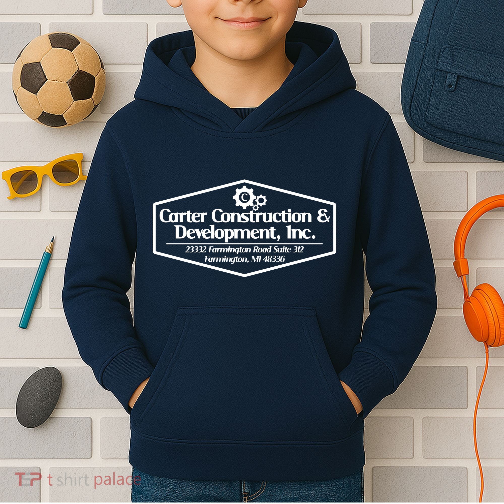Carter Construction Kids Hoodie