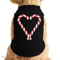 Christmas Candy Cane Heart Mom Dad Gift Doggie Tank thumb 0
