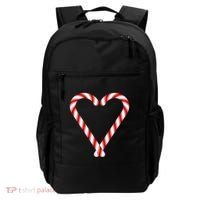 Christmas Candy Cane Heart Mom Dad Gift Backpack thumb 0