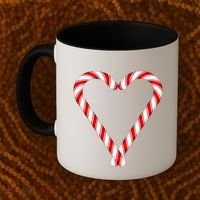 Christmas Candy Cane Heart Mom Dad Gift Coffee Mug thumb 2