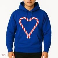 Christmas Candy Cane Heart Mom Dad Gift Hoodie thumb 2