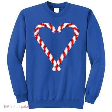 Christmas Candy Cane Heart Mom Dad Gift Sweatshirt
