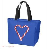 Christmas Candy Cane Heart Mom Dad Gift Tote Bag thumb 3