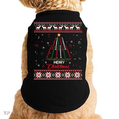 Clarinegift Clarinet Christmas Tree Ugly Xmas Sweater Gift Doggie Tank