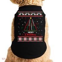 Clarinegift Clarinet Christmas Tree Ugly Xmas Sweater Gift Doggie Tank thumb 0