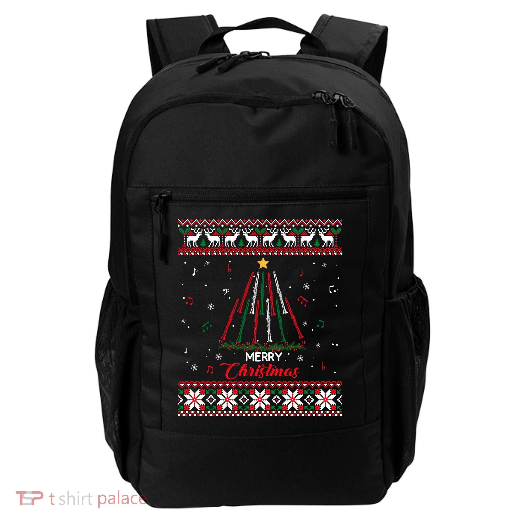 Clarinegift Clarinet Christmas Tree Ugly Xmas Sweater Gift Backpack