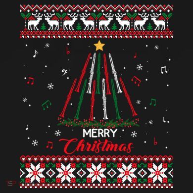 Clarinegift Clarinet Christmas Tree Ugly Xmas Sweater Gift Ornament