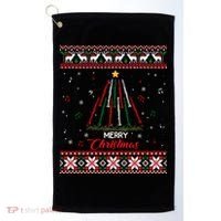 Clarinegift Clarinet Christmas Tree Ugly Xmas Sweater Gift Golf Towel thumb 0