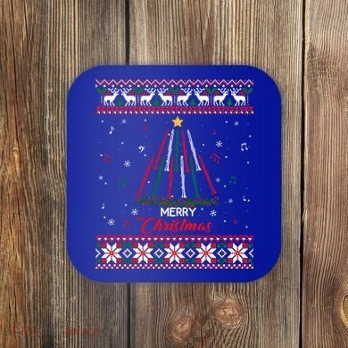 Clarinegift Clarinet Christmas Tree Ugly Xmas Sweater Gift Coaster