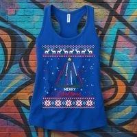 Clarinegift Clarinet Christmas Tree Ugly Xmas Sweater Gift Women's Tank Top thumb 3