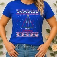 Clarinegift Clarinet Christmas Tree Ugly Xmas Sweater Gift Women's T-Shirt thumb 2
