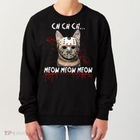 Ch Ch Ch Meow Meow Scary Friday Costume Halloween Cat Women's Sweatshirt thumb 0