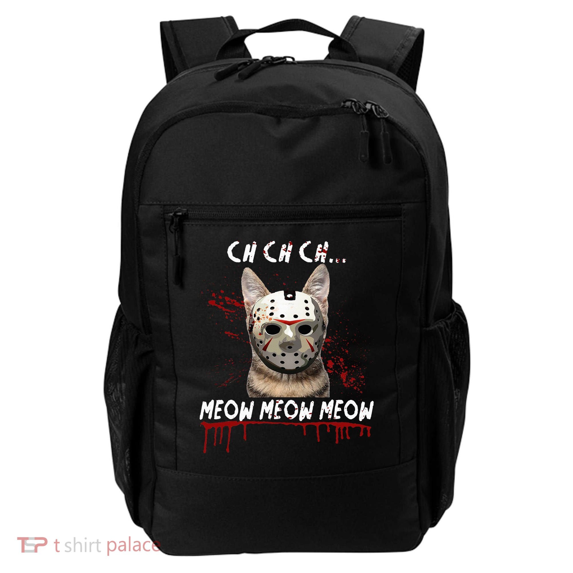 Ch Ch Ch Meow Meow Scary Friday Costume Halloween Cat Backpack