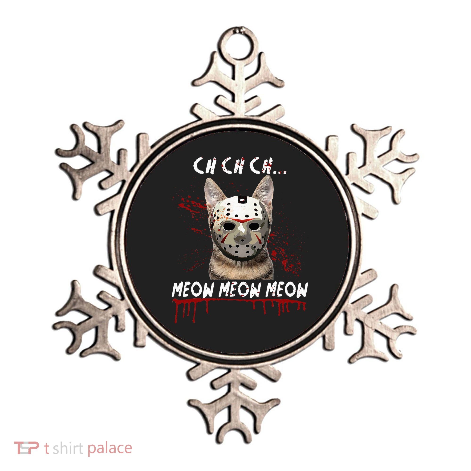Ch Ch Ch Meow Meow Scary Friday Costume Halloween Cat Ornament