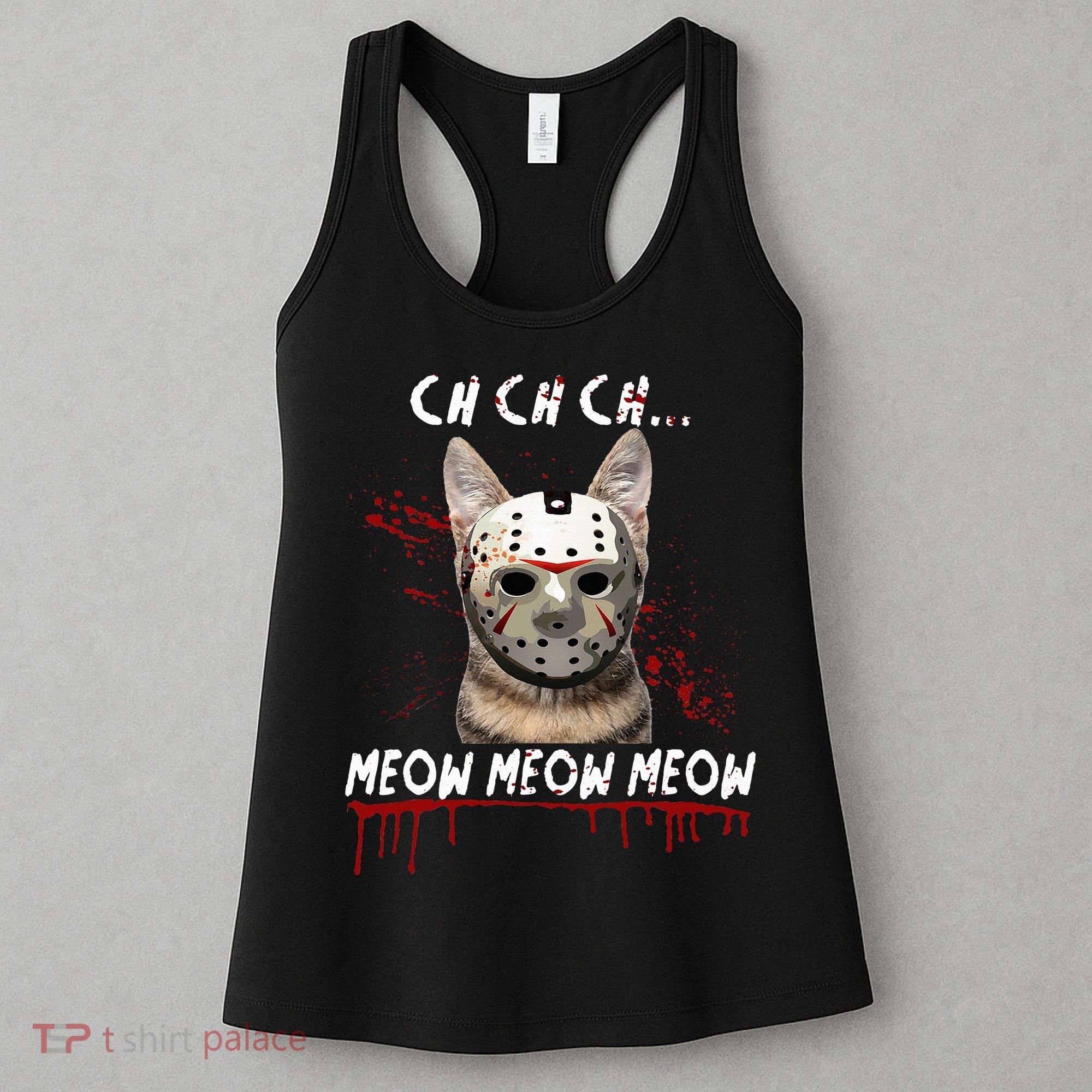 Ch Ch Ch Meow Meow Scary Friday Costume Halloween Cat Women's Tank Top