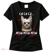 Ch Ch Ch Meow Meow Scary Friday Costume Halloween Cat Women's T-Shirt thumb 0