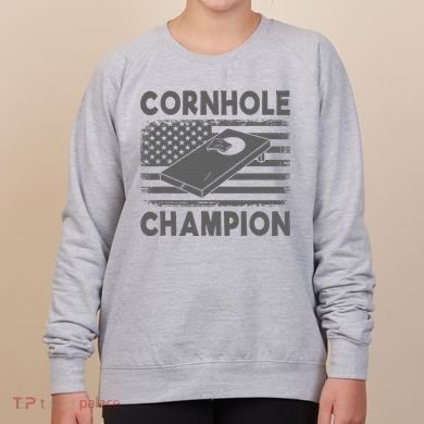 Cornhole Champion Cornhole Team Bean Bag Funny Cornhole Women's Sweatshirt