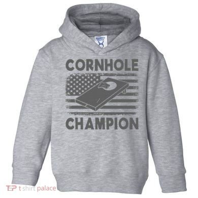 Cornhole Champion Cornhole Team Bean Bag Funny Cornhole Toddler Hoodie
