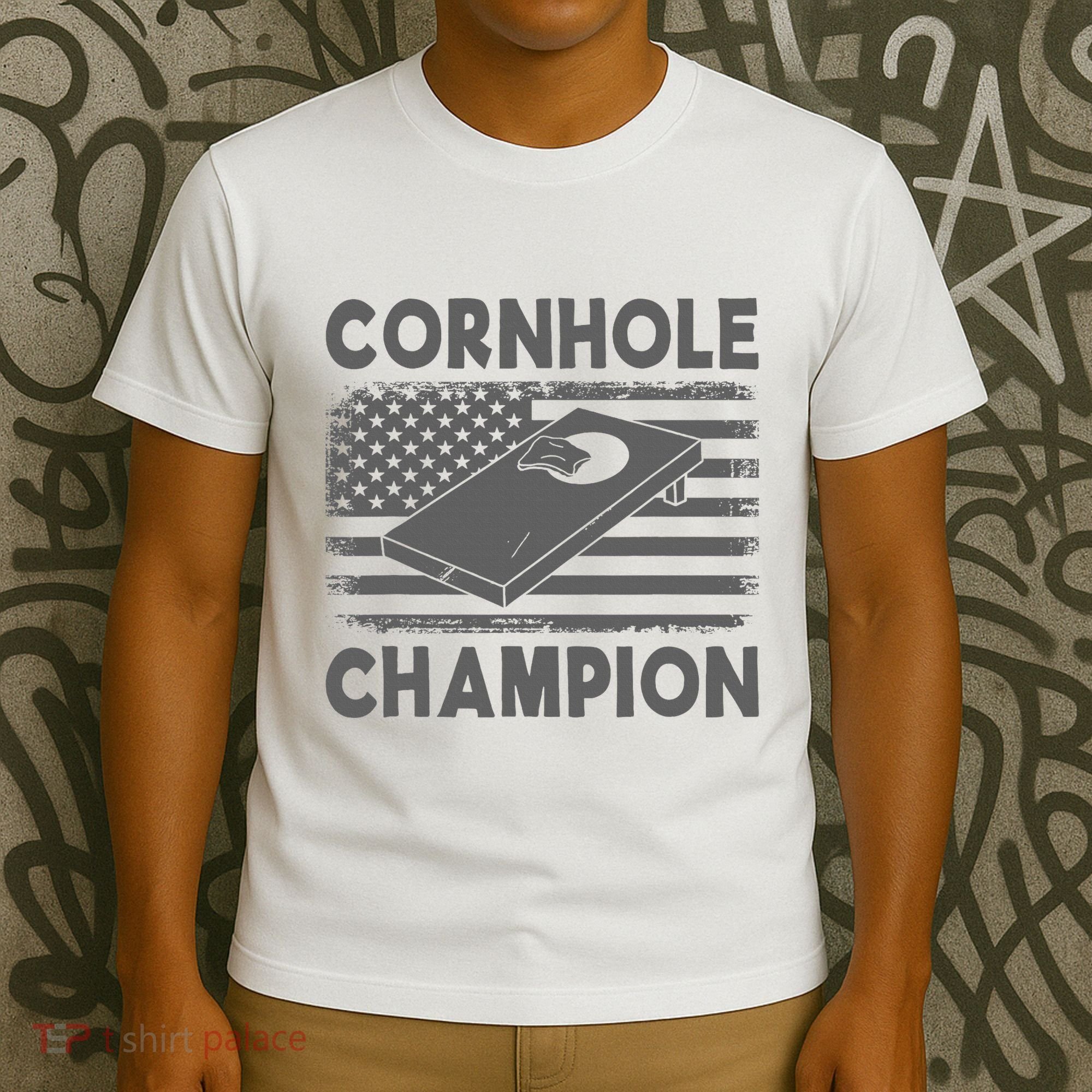 Cornhole Champion Cornhole Team Bean Bag Funny Cornhole T-Shirt