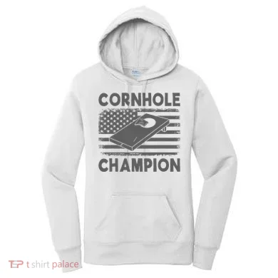 Cornhole Champion Cornhole Team Bean Bag Funny Cornhole Women's Hoodie