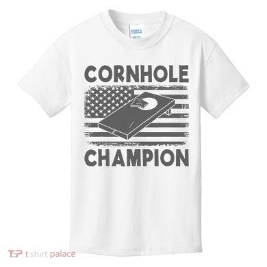 Cornhole Champion Cornhole Team Bean Bag Funny Cornhole Kids T-Shirt