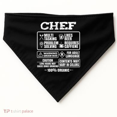 Chef Cooking USA-Made Doggie Bandana