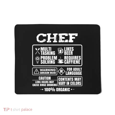 Chef Cooking Mousepad in the selected color
