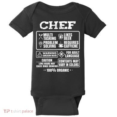Chef Cooking Baby Bodysuit