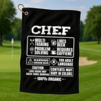 Chef Cooking Golf Towel thumb 1