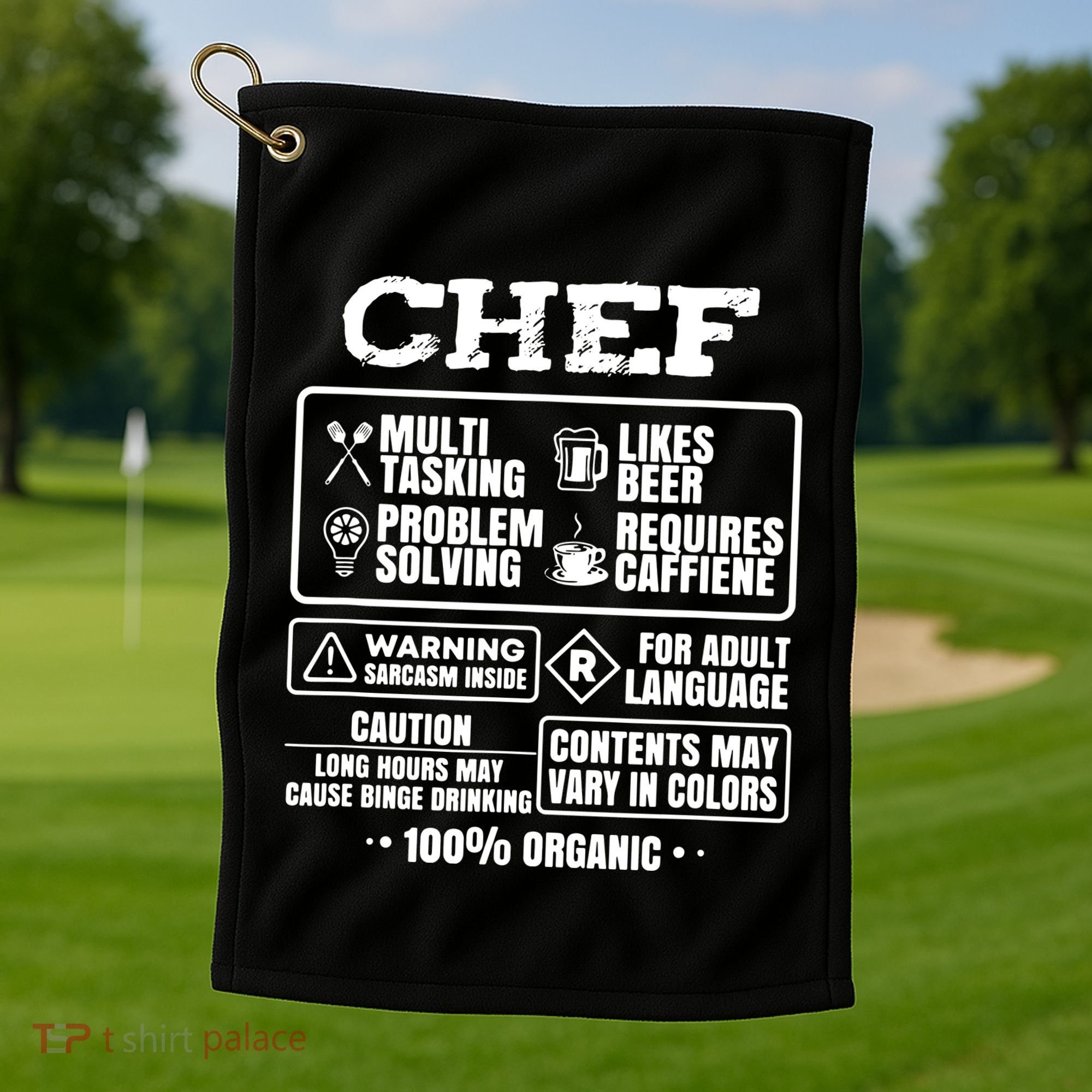 Chef Cooking Golf Towel