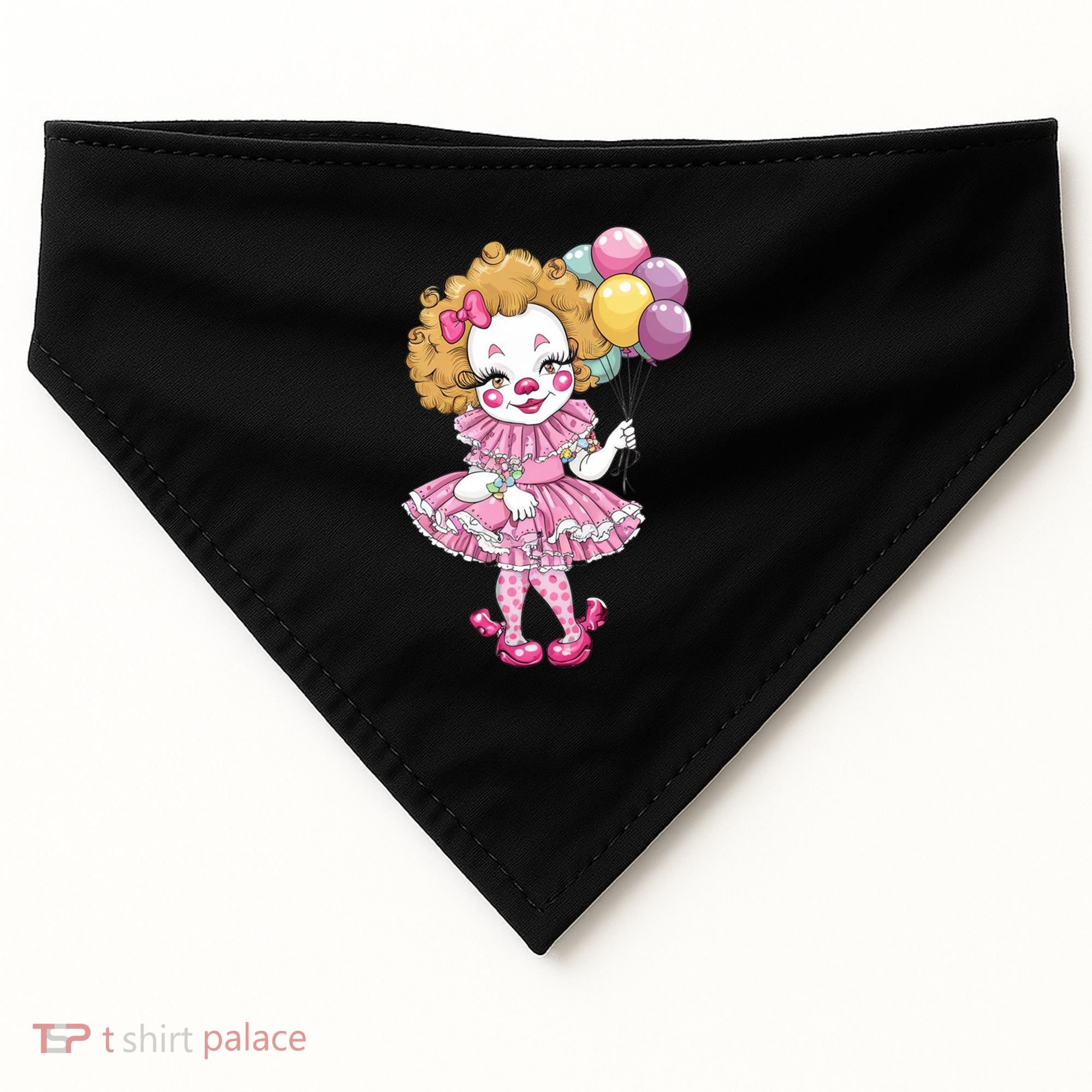 Cute Clowncore Coquette Aesthetic Clown Gift USA-Made Doggie Bandana