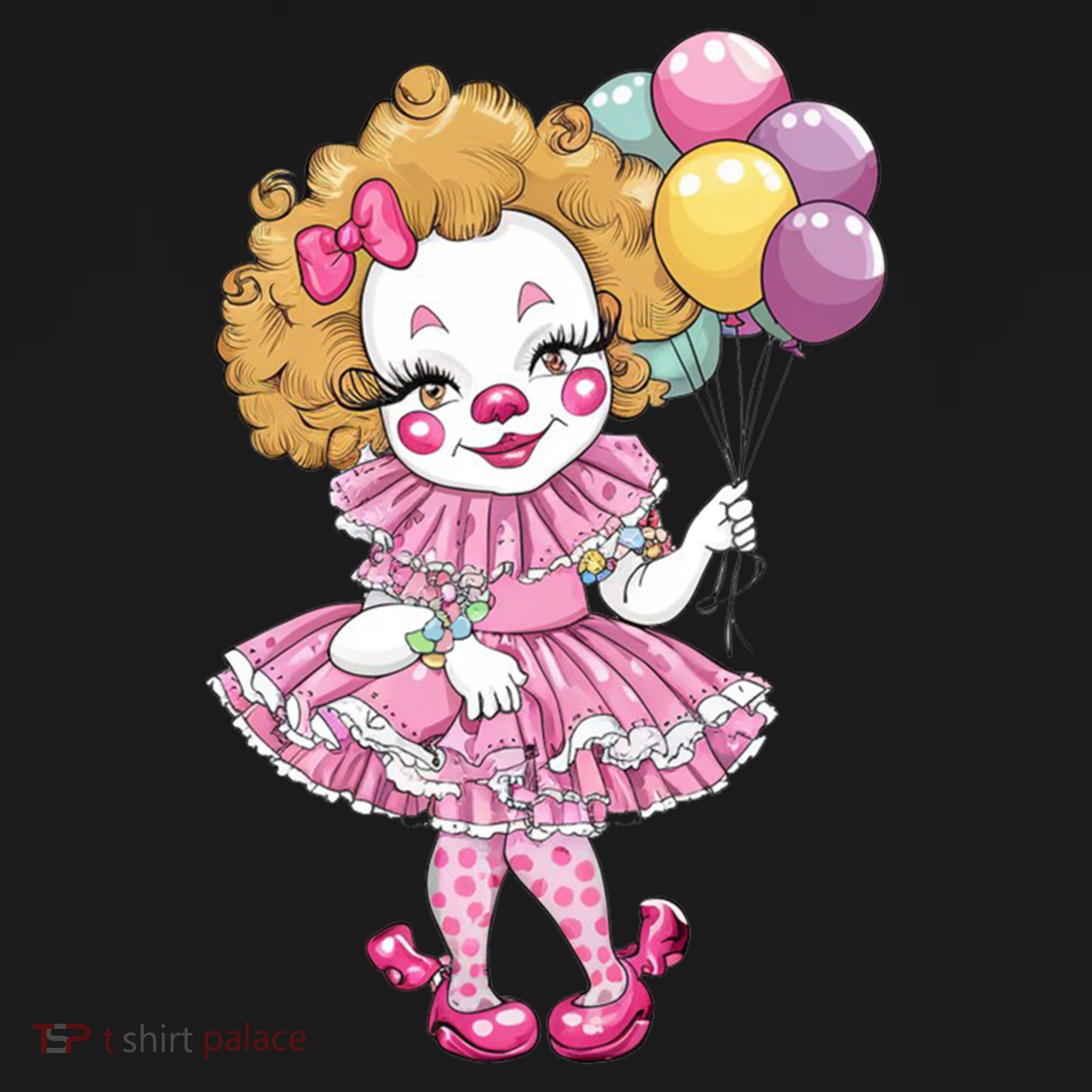 Cute Clowncore Coquette Aesthetic Clown Gift USA-Made Doggie Bandana