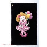 Cute Clowncore Coquette Aesthetic Clown Gift Golf Towel thumb 0