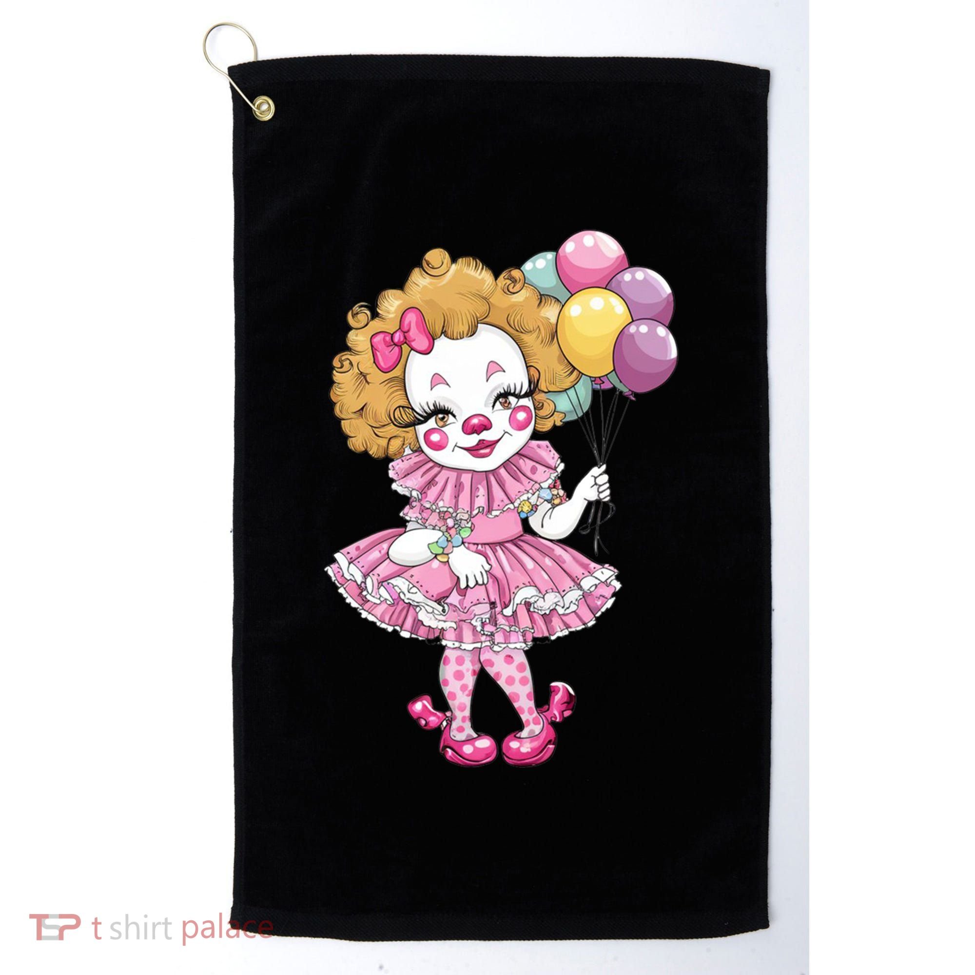 Cute Clowncore Coquette Aesthetic Clown Gift Golf Towel