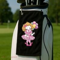 Cute Clowncore Coquette Aesthetic Clown Gift Golf Towel thumb 2
