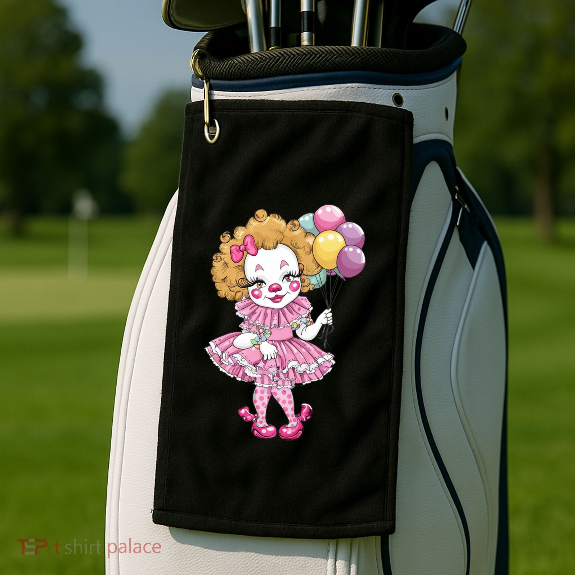 Cute Clowncore Coquette Aesthetic Clown Gift Golf Towel