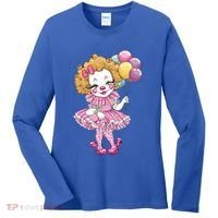 Cute Clowncore Coquette Aesthetic Clown Gift Women's Long Sleeve Shirt thumb 0