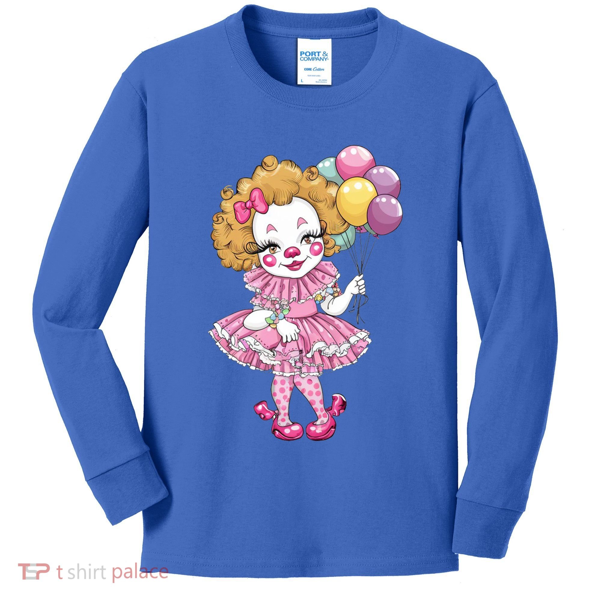 Cute Clowncore Coquette Aesthetic Clown Gift Kids Long Sleeve Shirt
