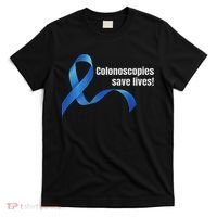 Colorectal Cancer Colon Cancer Awareness Blue Ribbon T-Shirt thumb 0